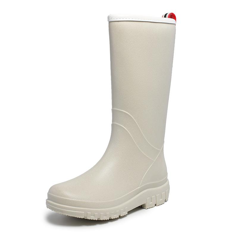 

Модная женская водонепроницаемая дождевая обувь, универсальная, трендовая, удобная, износостойкая, теплая водная обувь, кемпинговые резиновые сапоги 41 светло-серый