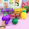 6Pcs/Full Case Jumbo Grape Watermelon Pineapple Squishy Toy Set Blind Box, Fast Rebound Simulated Fruit Stress Relief Fidget