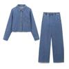 European and American Women's Casual Long-Sleeve Denim Shirt