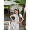 Kumikumi Sweet Style Set Waist Hugging Slimming Short sleeve T-shirt Women Summer High Waist All-Match Skirt Two-piece Set