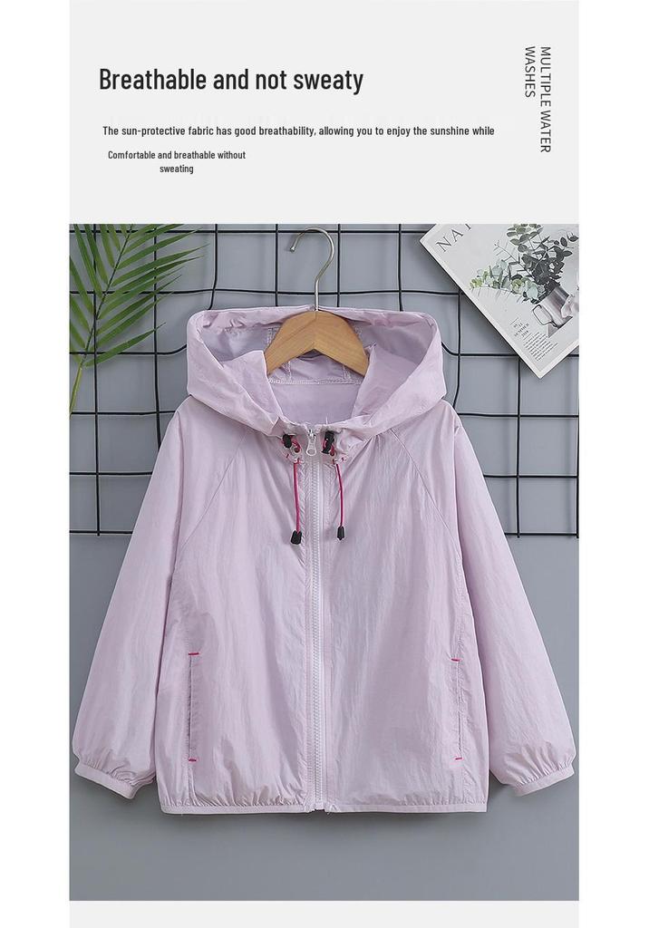 Girls' 2026 Summer Stylish Hooded Sun Protection Jacket