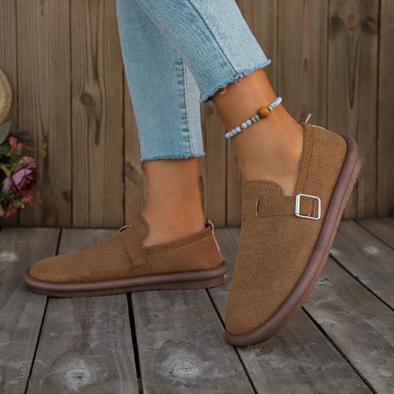 New Thick Bottoming Birkenstocks Women's Retro Spring and Autumn Loafers Flat Non-slip with Skirt Soft Sole Single Shoes