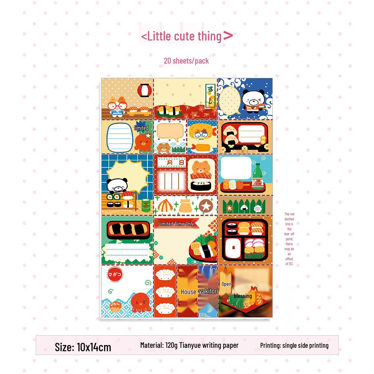 Patchwork Sticky Notes - Dream Town Memo & Collage Decor