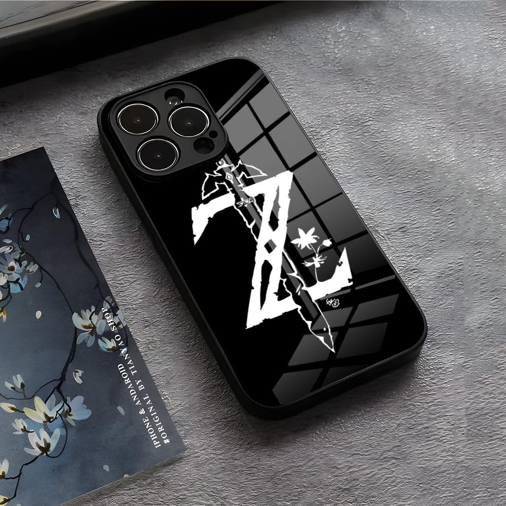 Coque de téléphone Jeu Zeldas Legends Pour IPhone 17 Air 16 E Pro Max 15 14 13 Mini 12 Pro 11 Max Plus Couverture en Verre Noir