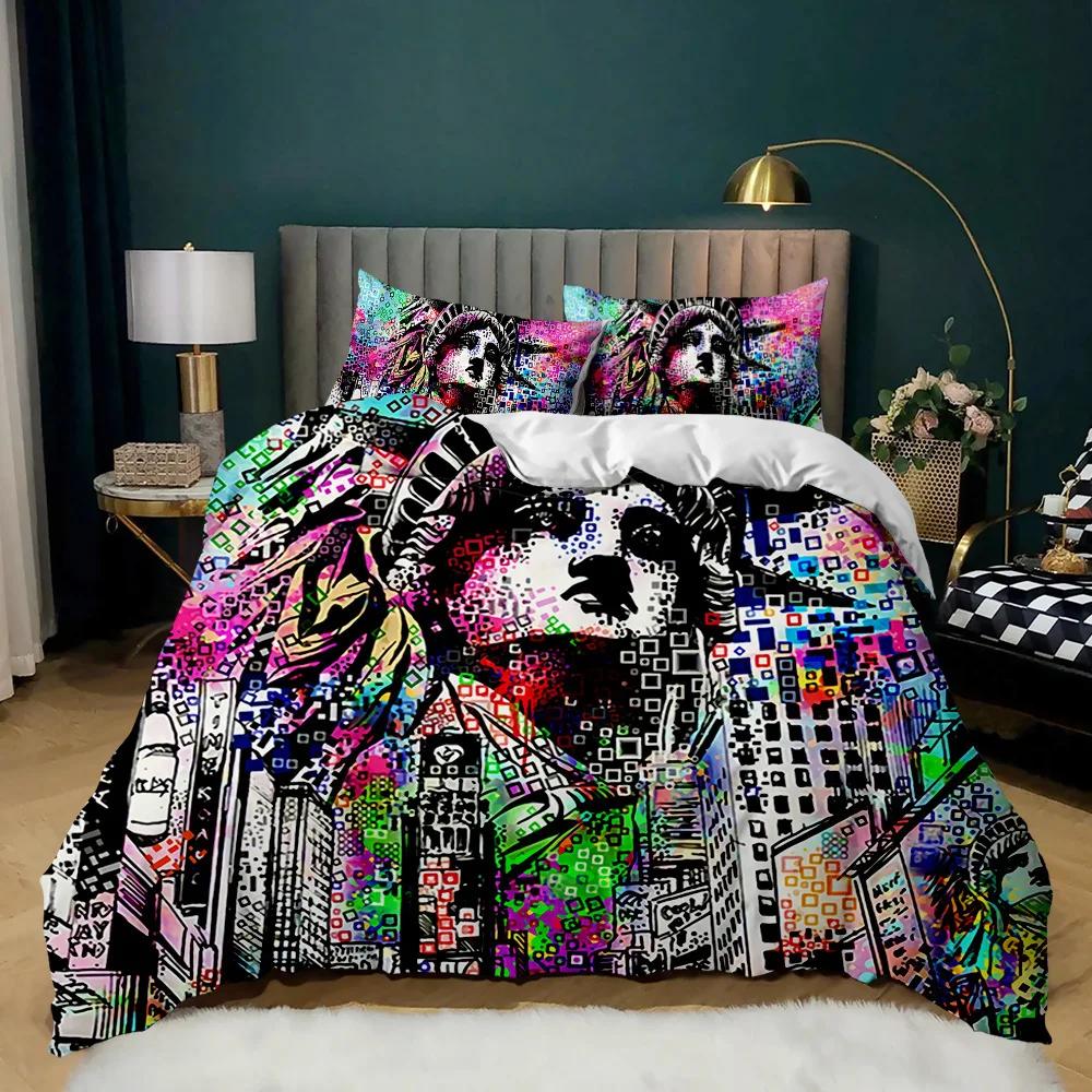 

Ретро архитектурный пододеяльник Женщина в красном платье играет на скрипке у Эйфелевой башни Двойной королевский размер полиэстеровый кулит 70x133cm 2pcs