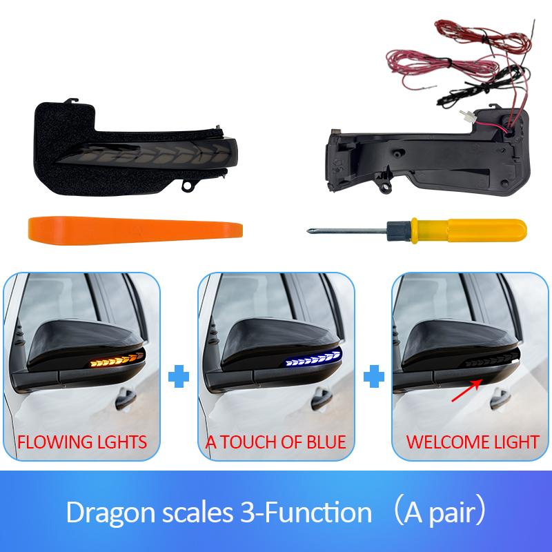 2PCS LED Dynamic Turn Signal Side Rearview Mirror Indicator Blinker Light for Toyota Hilux AN120 AN130 Fortuner 2016-2021Upgrade