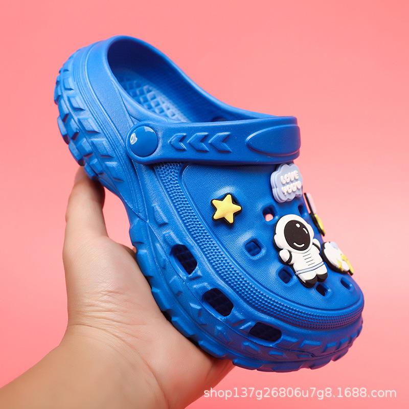 Kids' Platform Clogs with Charms Non-slip Breathable Garden Shoes