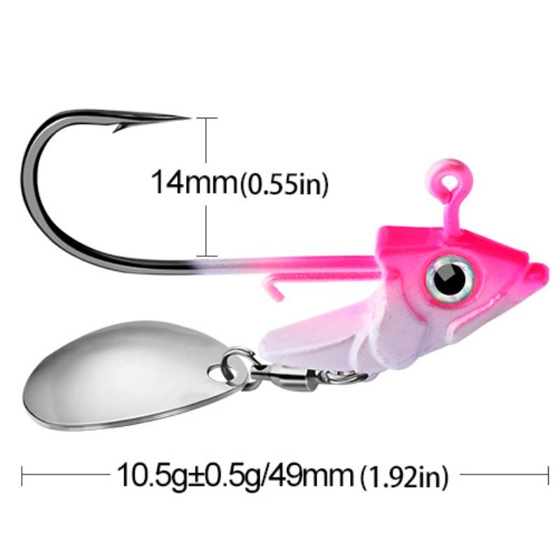 Nalucă de pescuit Proberos Jig018 cu cap de plumb și corp moale Greutate 7g 10g 15g Ideală pentru pescuitul la fund în America de Nord