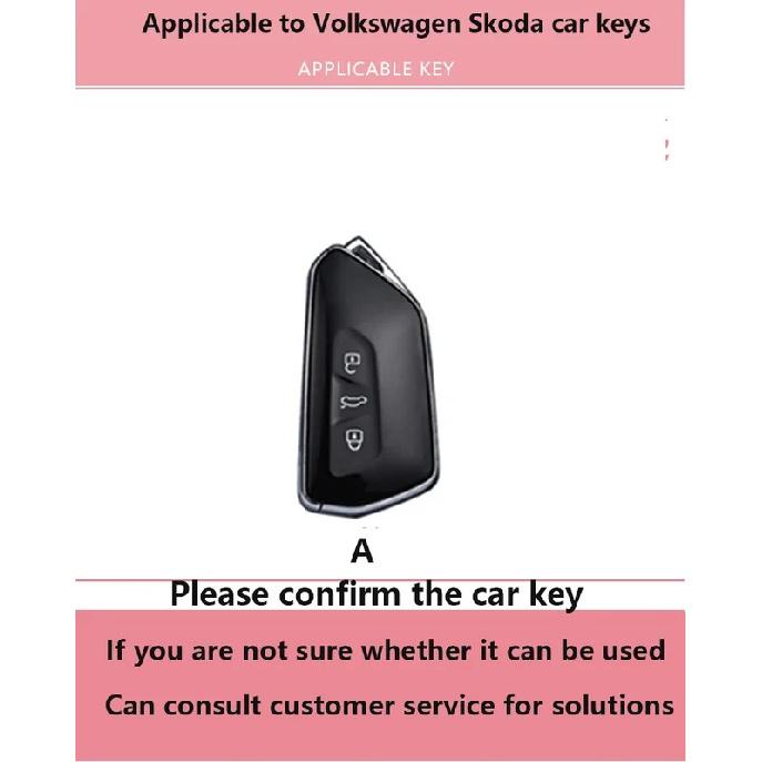 Car Key Case For VW Volkseagen Golf 8 ID.3 ID.4 MK8 Cupra Skoda Octavia A8 MK4 2024 2025 Seat Leon Formentor Tarraco Fashion TPU