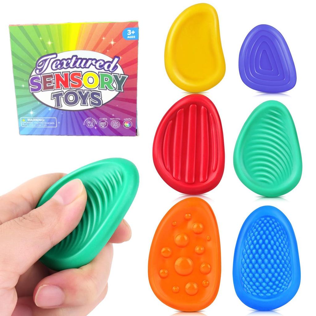 Cross-border Sensory Silicone Fidget Stone for Kids – Stress Relief & Textured Worry Toy