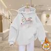 Fleece thickened hooded sweater women's autumn and winter, new loose fashion coat hoodie