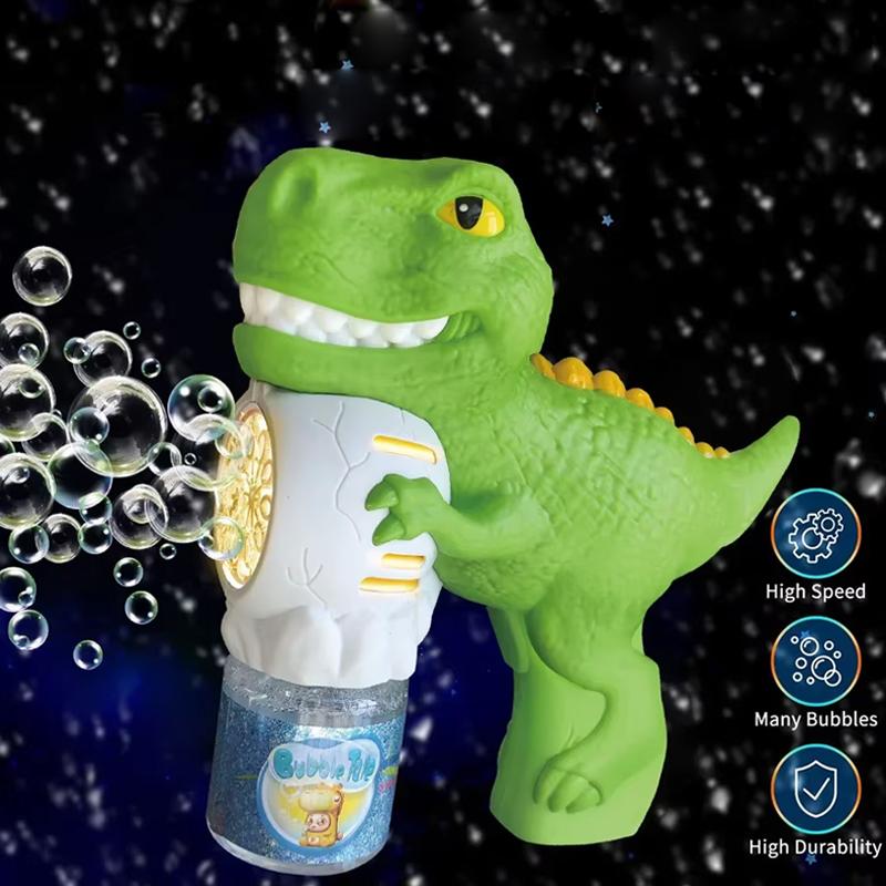 Mini Dinosaur Blows Soap Bubbles Toddler Bubble Blaster Tyrannosaurus Bubble Gun Maker Kids Soap Water Toys Outdoor