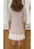 European Cross-Border Knit Chiffon Mini Dress - Sweet Temperament Style