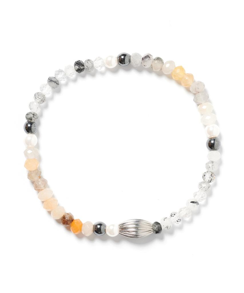Polalita Off-White Gemstone Mix Bracelet (Plt-Br-080_Yl)