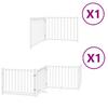 6 Piece Foldable White Dog Gate 480 cm Poplar Wood