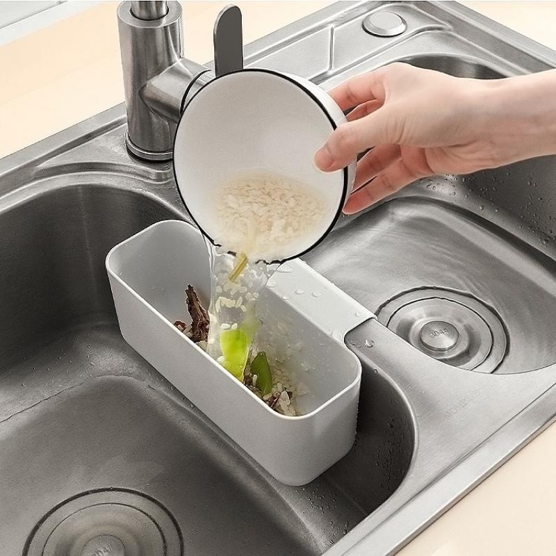 Kitchen Sink Drain Basket Multi-Functional Card Slot Kitchen Sink Strainer Food And Vegetable Wash And Drain Basket