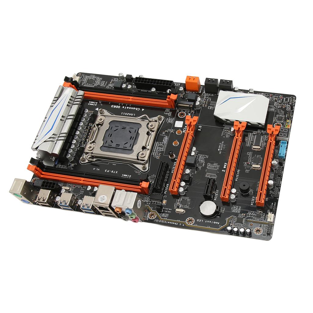 X79‑P3 Computer Motherboard 4 Channel Support LGA2011 E5 V1 V2CPU 4X8GB 32GB DDR3 Memory ATX Gaming Mining Card