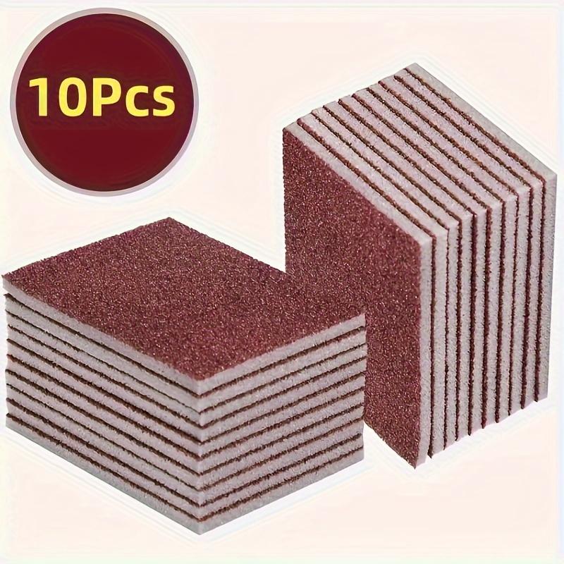 10 pieces emery rag scouring cloth household cleaning sponge scrubbing pot dishwashing cleaning cloth коричневый