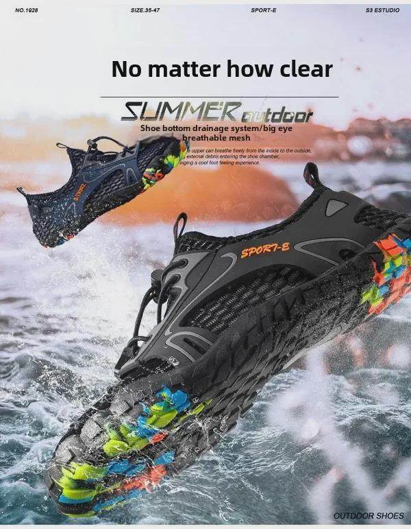 Turistická a obojživelná obuv: Velká brodivá, potápěčská a fitness obuv