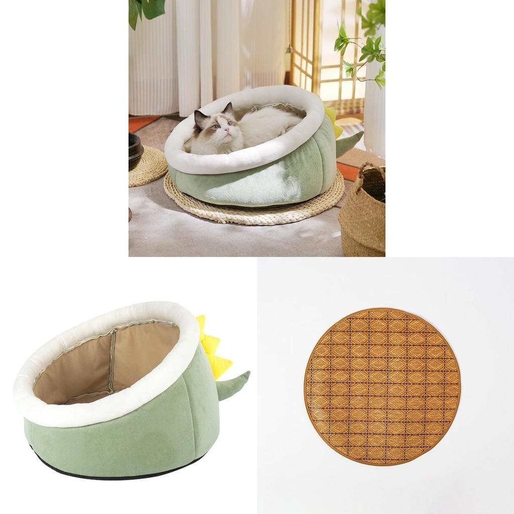 Pet Products New Cat Ear Nest Circular Cool Seat Anti Slip Comfortable Plush