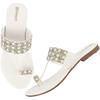 Shoetopia Stylish Ethnic Flats For Girls White-Eu40