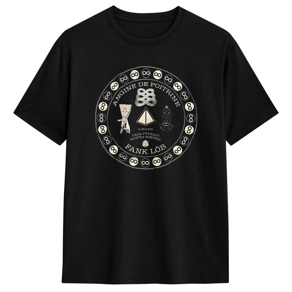 Casual Angine De Poitrine TShirt for Unisex Round Collar Pure Cotton T Shirt  Short Sleeve Tees Gift Idea Clothes