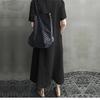 Creative Style 2026 Summer Literary National Retro Women's Cotton Linen V-Neck Loose Swing Dress