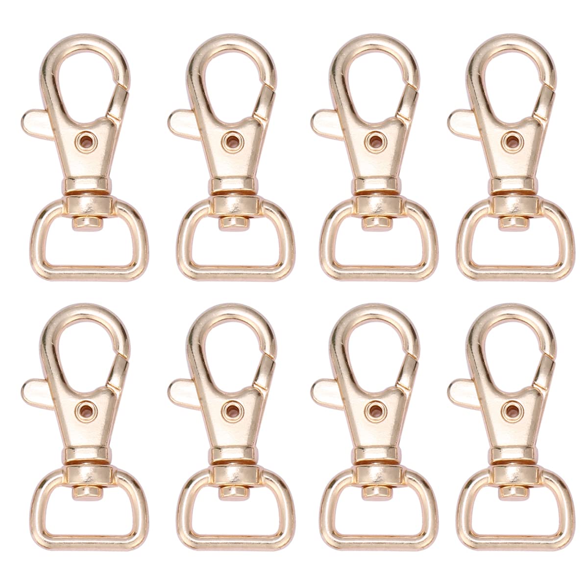 

20 Вращающихся карабинов-рычагов, Карабины-рычаги для рюкзака, Детали ручной работы для сумки (Внутренний диаметр 13 мм, золото KC)