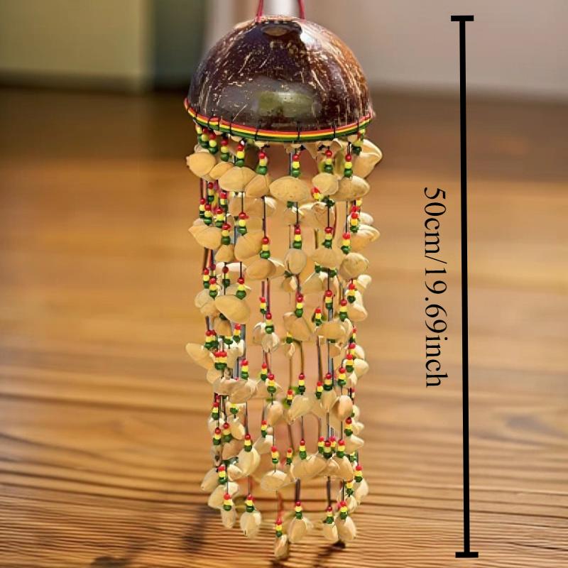 Coconut Shell Oleander Wind Chime Fruit Shell Handicraft Wind Chime Ethnic Style Window Decoration Exotic Household Goods
