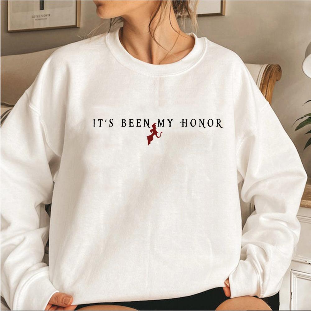 Onyx Storm Sweatshirt It's Been My Honor Liam Quotes Sweater Fourth Wing Iron Flame Sweatshirt Long Sleeve Crewneck Sweatshirts