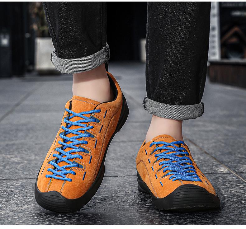 Chic Round Toe Hiking Shoes - Non-Slip, Low-Top Style for Women & Men