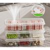 2/3 Compartments with Breathable Plug for Good Sealing Narrow Seam Refrigerator Fresh-keeping Box Frozen Meat Vegetable Food