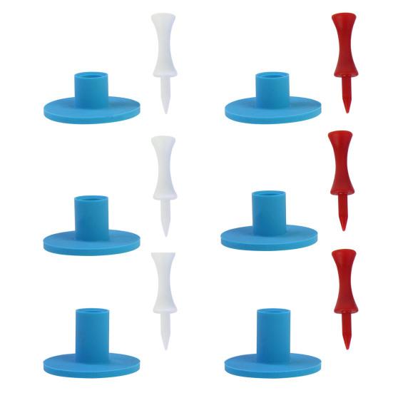 Rubber Golf Tee Holder Set Core Design Golf Nails Training Driving Range Tee