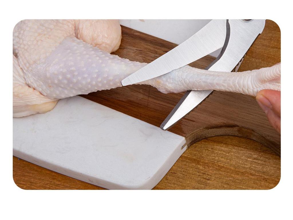 Stainless Steel Poultry Bone Scissors: Multifunctional Kitchen Shears for Chicken, Duck, Goose, and Meat