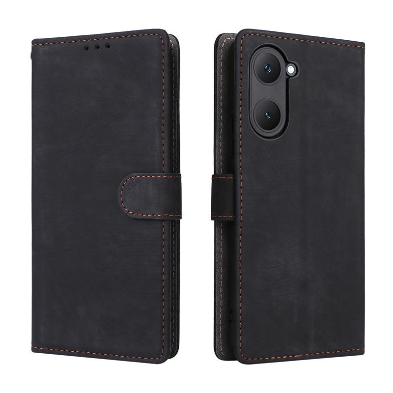Vivo Y03 4G Leather Phone Case with Card Holder, Stand, Lanyard, and Wallet Features