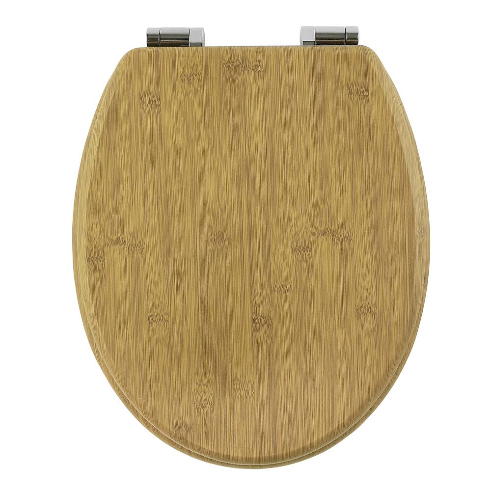 Soft-close Universal Toilet Seat AWD INTERIOR 1598 Bamboo MDF Bamboo Pattern
