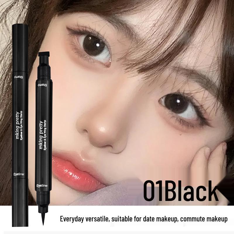 MKING PRETTY Double-ended Waterproof Triangular Seal Eyeliner - Smudge & Sweat-proof чёрный