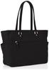 Prosperity White Business Tote Bag, Lightweight, Laptop Storage, A4B4 Size, Cowhide Leather and Nylon, PTNK-01 (Black)
