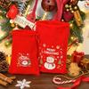 Christmas Gift Bag Drawstring Red Velvet Bags for Candy Biscuit Snack Packaging Pouch Xmas Tree Festive Party Gift Holders