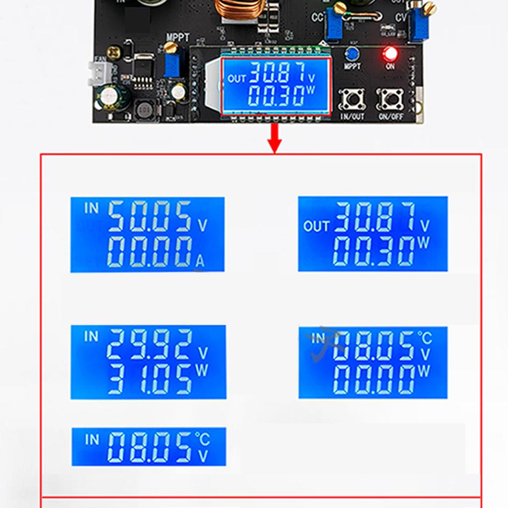 300W Automatisches Buck-Boost-Modul, MPPT Solar CC-CV Lade-LT8705 Hoher Strom 20A Synchroner Gleichrichterwandler