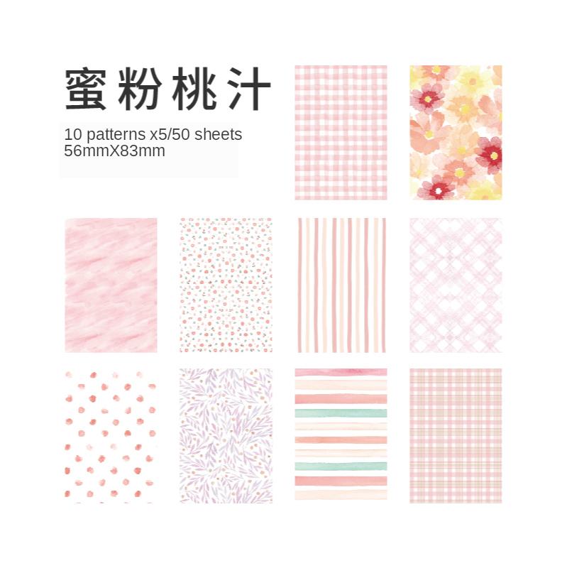 Yoofun 10Deisgn 50 Pcs/Lot Source Material Paper For Scrapbooking Deco Memo Innovative Memo pads