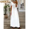 Women's Fashion Summer Spring Short Sleeve V-Neck Casual Dresses