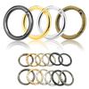 Set of 24 Round Carabiner Rings, 4 Colors, Outer Diameter