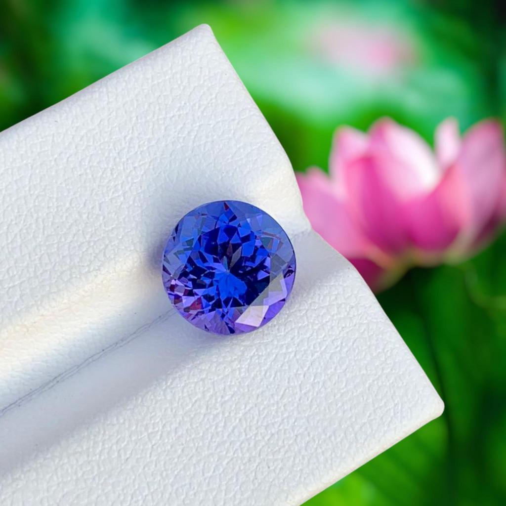 Eye Clean AAA Quality Natural Tanzanite Round Gemstone:, Healing Loose Gemstone for Jewelry Making.