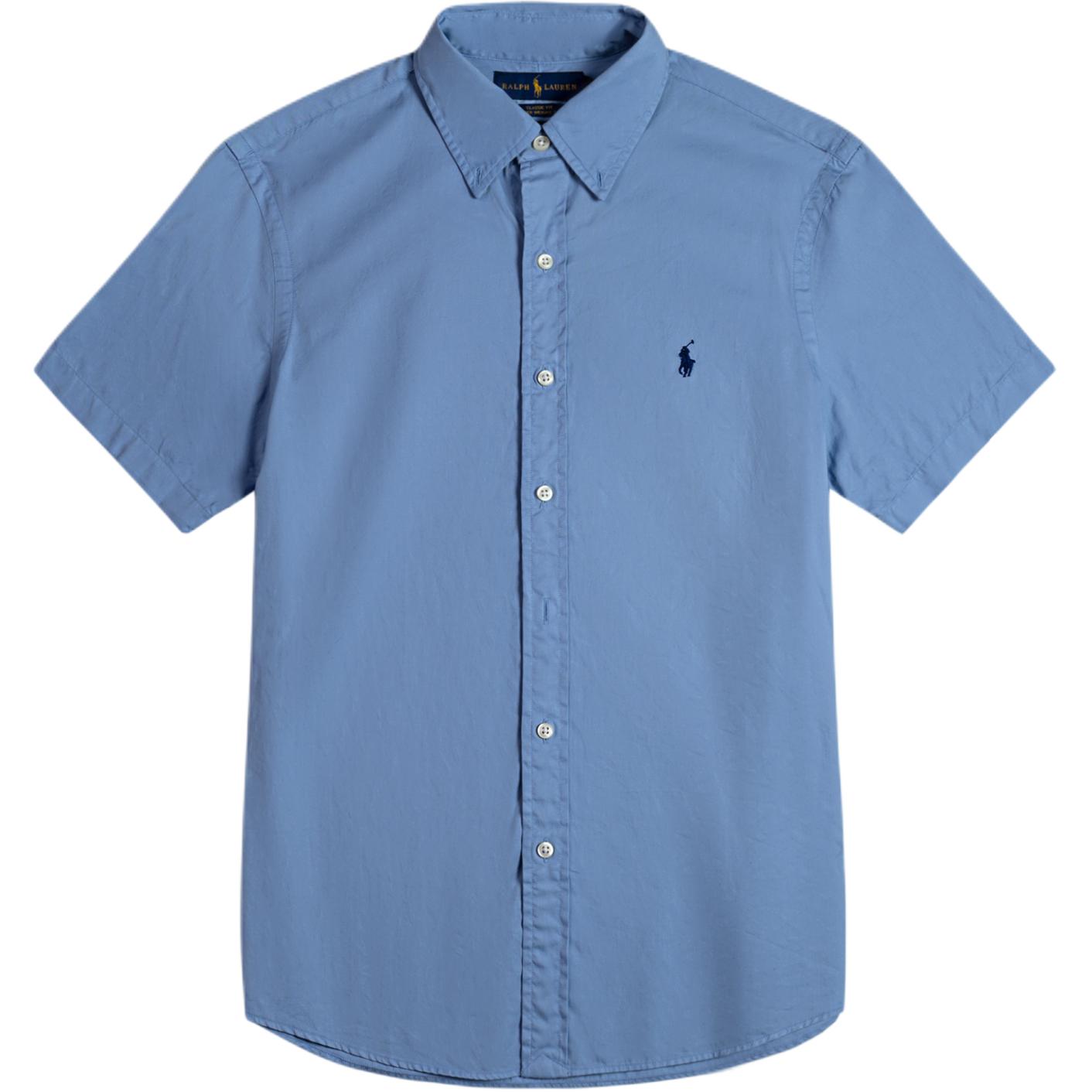 

Рубашка поло Ralph Lauren с вышивкой логотипа маленькой лошади, на пуговицах, с коротким рукавом, с воротником на пуговицах, мужская рубашка MNPOWOV1N820045-400 XS