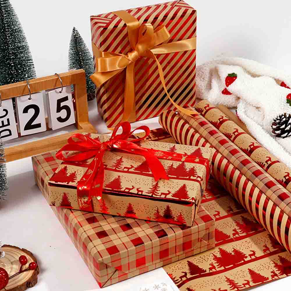 43x300cm Gift Wrapping Paper Aluminized Paper Christmas Valentine's Day Birthday Gift Craft Paper