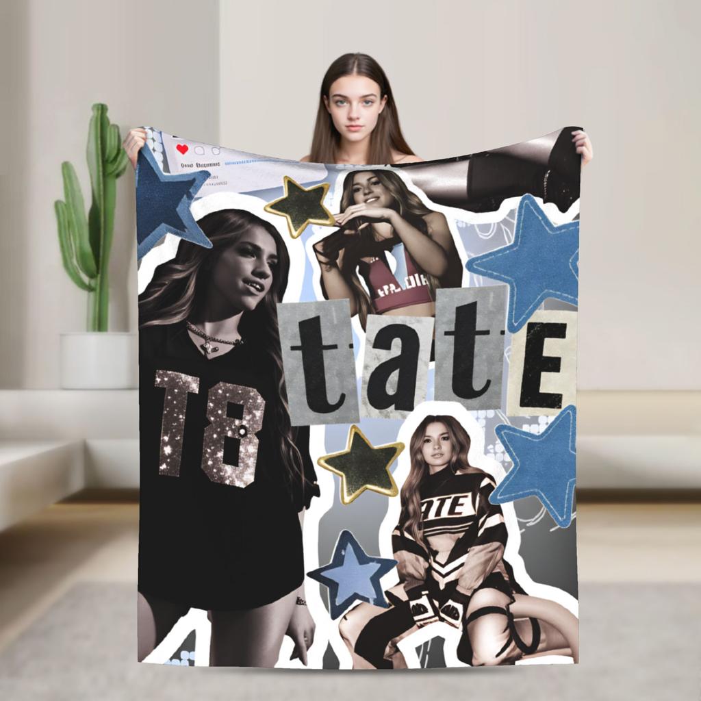 Coperta di Flanella Tate McRae Cantante Canadese Coperta Morbidissima per Divano Letto Viaggio Copriletto Novità Copri Divano Letto