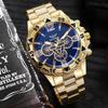 Light Luxury Business Mixed Bar Scale Fake Three Eye Dial Refined Steel Strip Quartz Watch.