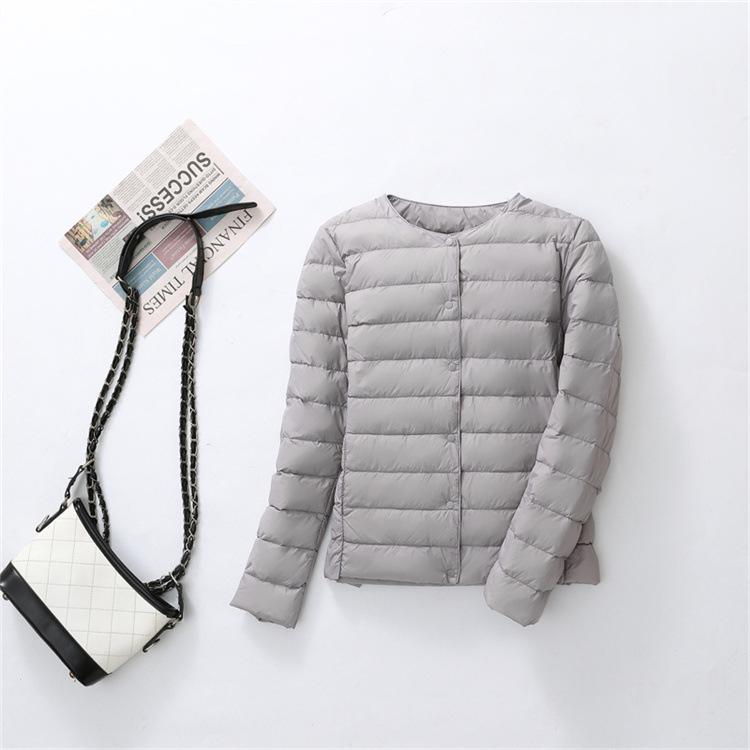 Women's Luxury European Lightweight White Duck Down Jacket - Warm, High-Quality Layering Coat