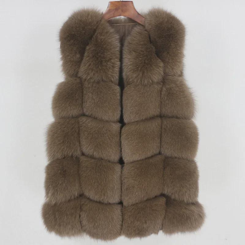 Dame 2023 Vintermote Ekte Revepels Slim Vestjakke